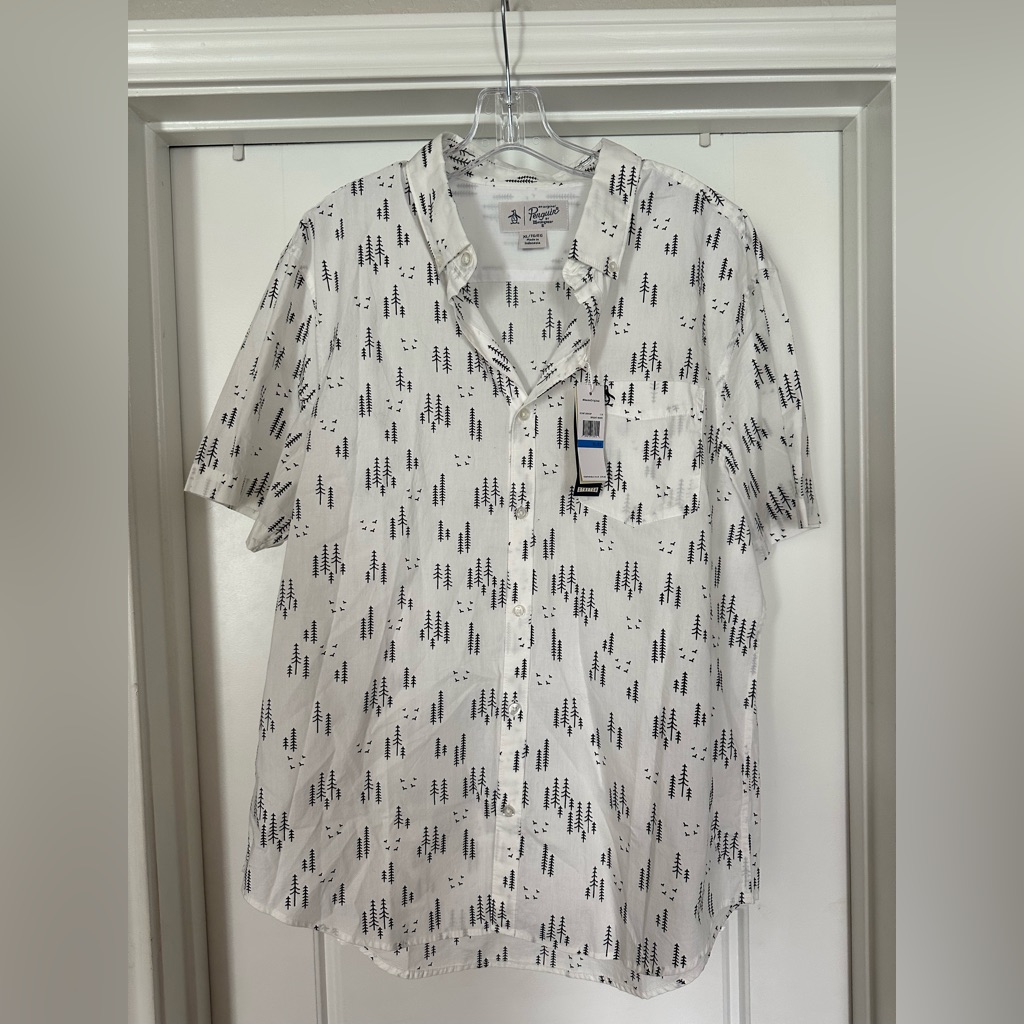 Original Penguin White And Black Patterned Shirt